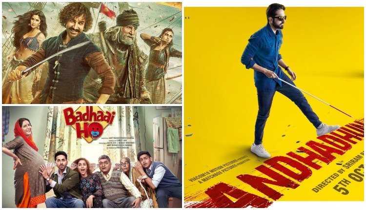 Thugs of Hindostan, Badhaai Ho and Andhadhun Box Office Collection