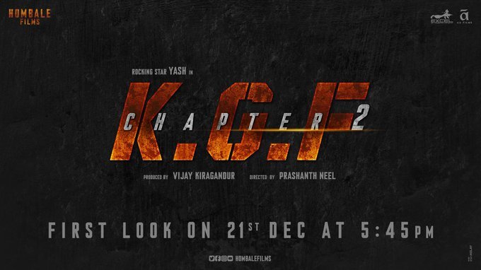 KGF Chapter 2 First Look Release Date Announced