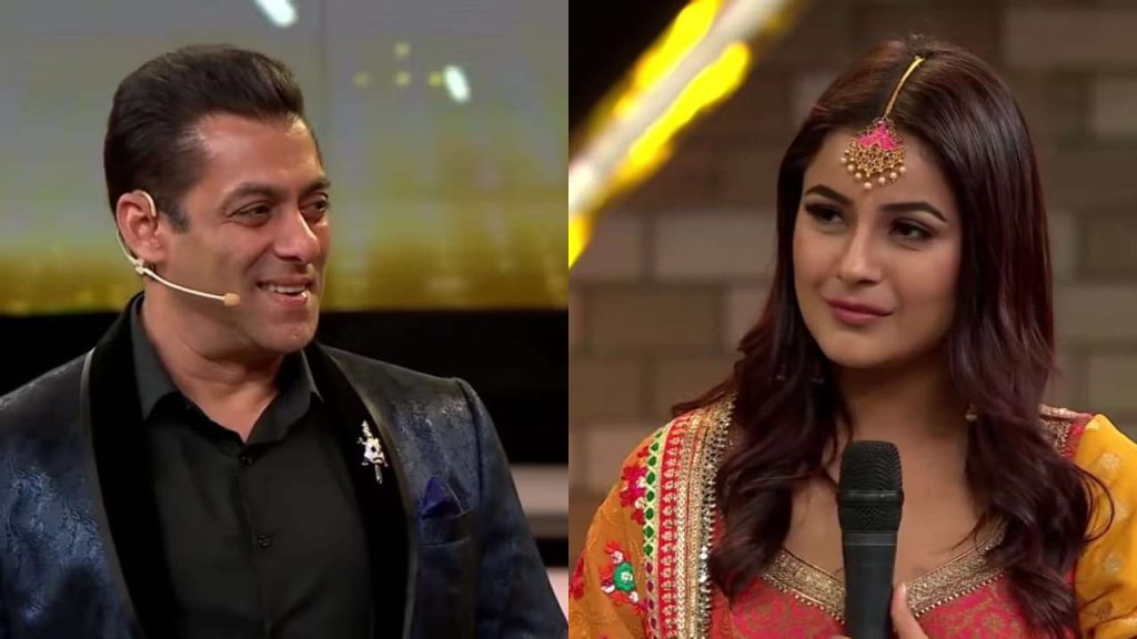 Salman Khan and Shehnaaz Gill in Bigg Boss 