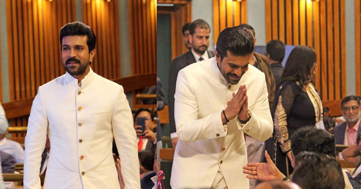 Bollywood News: Ram Charan Stuns in Ethnic Attire at G20 Summit in Srinagar; Check out the Pictures