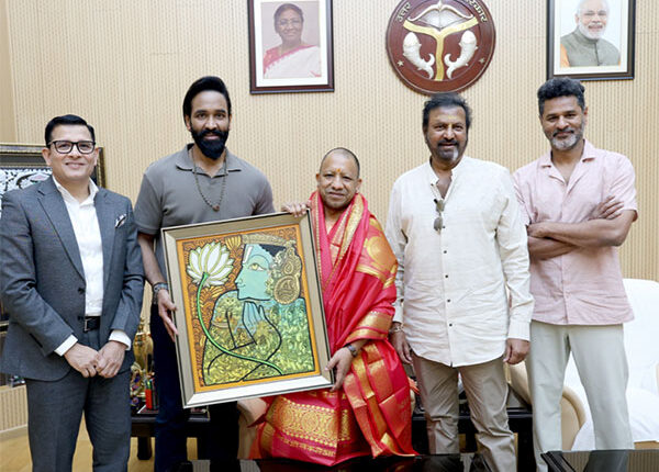 Prabhu Deva and Vishnu Manchu Meet CM Yogi Adityanath to Promote 'Kannappa'