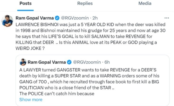 Ram Gopal Varma Criticizes Lawrence Bishnoi Amidst Baba Siddique Murder Controversy