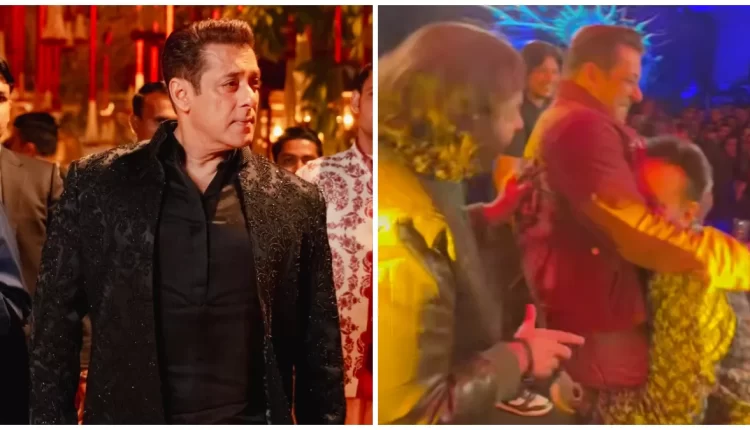 Salman Khan Playful Antics with Bodyguard Shera at Ambani Party