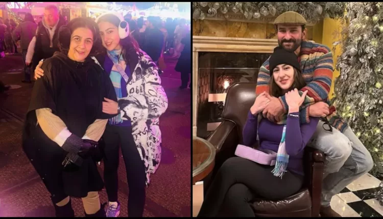 Sara Ali Khan Rings in Christmas with Parents Amrita Singh and Saif Ali Khan