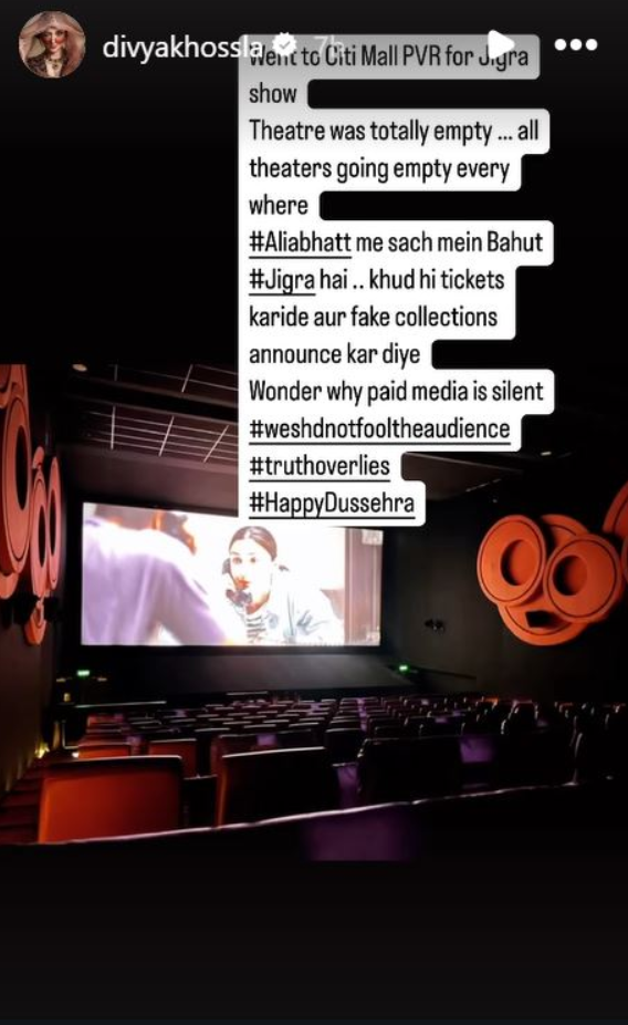 Divya Khosla Takes a Dig at Alia Bhatt Over 'Jigra' Collections; Karan Johar Reacts!